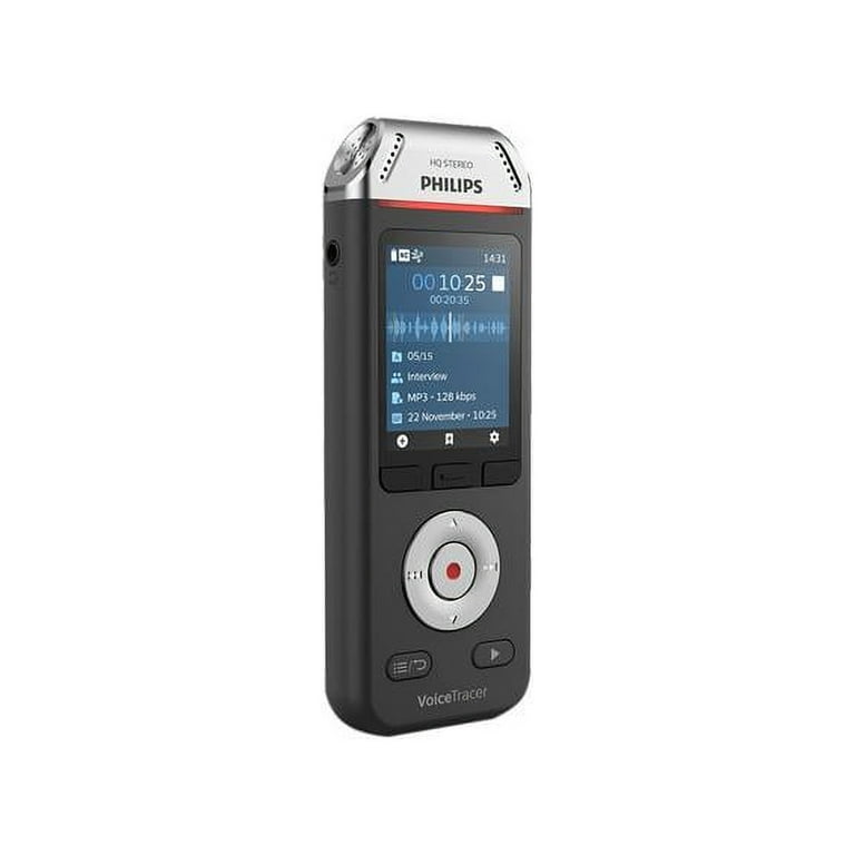 Voice Tracer DVT2110 Digital Recorder, 8 GB, Black/Silver