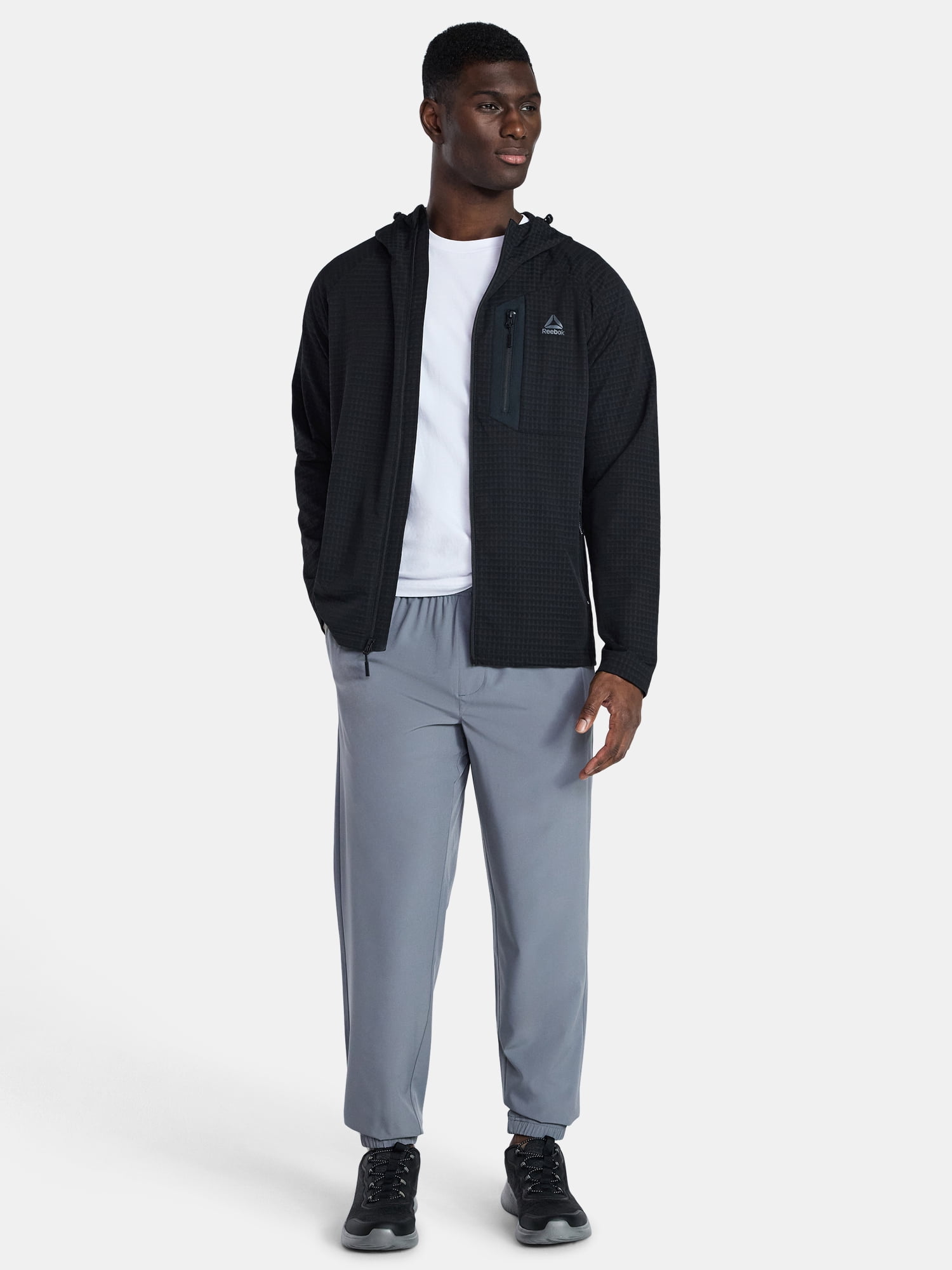 Reebok Men and Big Men's Textured Stretch Jacket with Chest Pocket, Sizes S-3XL