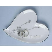 Roman 25th Silver Wedding Anniversary Heart Shaped Ring Holder #11082