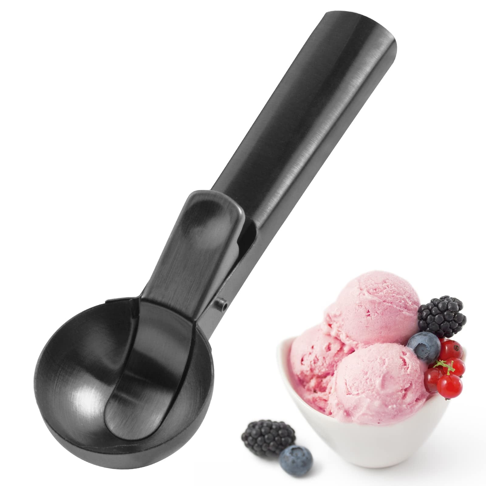 Ice Cream Scoop with Modern Heat-Conducting Aluminum Ergonomic Handleby Sw  Cookware: Scoops IceCream Easily, 2 Ounce Portion