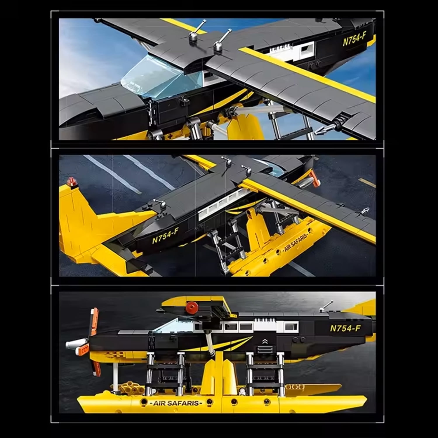 GZBrick Aircraft Building Sets Compatible with Lego Cessna 208 Model Kit for Adults Boys 739PCS