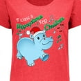 thumbnail image 4 of Inktastic I Want a Hippopotamus for Christmas Hippo in Santa Hat Women's Plus Size T-Shirt, 4 of 5