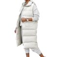 thumbnail image 2 of Vedolay Womens Hooded Parka Coat Mid-Length Long Sleeve Winter Warm Casual Jackets Outwear White,2XL, 2 of 4