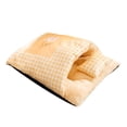 thumbnail image 2 of Cats Sleeping Bag Kennel, Warm Thickened Closed Cat Cave Bed with Toy, Washable Windproof Pet Mat for Fall and Winter, Waterproof Non-Slip Bottom (Yellow), 2 of 2