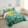 thumbnail image 3 of Manfei Blue Flowers Girl Bedding Comforter Set 2pcs,Spring Garden Twin Comforter Sets Microfiber,Abstract Oil Painting Breathable Bedding Set,Ultra Soft Home Decor,Reversible, 3 of 8