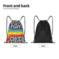 thumbnail image 5 of ZNDUO Gym Drawstring Bag, LGBT Rainbow Heart Love Pattern Men and Women Fitness Drawstring Backpack Swimming Bags, Small, 5 of 8