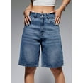 thumbnail image 4 of SOMER Women's Jean Shorts Y2K Mid-Low Waist Baggy Jorts Denim Shorts Jean Shorts Summer Streetwear, 4 of 7