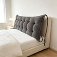 thumbnail image 2 of Headboard Backrest Pillow Long Wedge for Daybed Couch Support - Soft Chenille Reading Bolster Pillow for Bed, Sofa, Floor, and Travel Comfort, 2 of 5