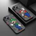 thumbnail image 2 of Super Mario Bros Art Phone Case For iPhone 15 14 13 12 11 Pro Max mini XS Max XR X 8 Plus SE Frosted Translucent Cover, 2 of 5