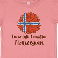 thumbnail image 4 of Inktastic I'm So Cute, I Must Be Norwegian Sunflower Boys or Girls Baby T-Shirt, 4 of 5