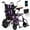 Purple, variant on HOVERHEART 4-Wheel Foldable Travel Electric Wheelchair & Mobility Scooter – 286 lb Heavy-Duty Power Chair, 15 km Range(Black)