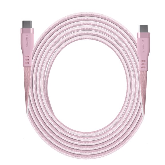 Powertek USB-C to USB-C Two-Tone Pastel Cable - Pink
