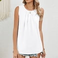 thumbnail image 6 of BVOFAR Women's Dressy Casual Crew Neck Tank Tops Sleeveless Office Work Tops Summer Solid Color Lightweight Shirts 2025, 6 of 7