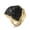 Black, variant on Natural Stone Ring Adjustable Unisex Irregular Shape Kyanite Black Tourmaline Gemstone Jewelry Gift for Jewelry Lovers