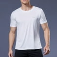 thumbnail image 4 of kamemir Men’s Crew Neck Instant Cooling Moisture Wicking Performance UPF 50+ Short Sleeve Workout Shirt(White,XXL), 4 of 5