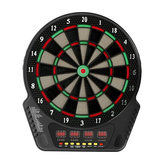 Wall Mounted Electronic Dart Board with 6 Darts, Digital Soft Tip Dart Board Voice Prompts Automatic Counting Dartboard Set Innovative Dart Machine, for Home Bar Game center