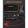thumbnail image 6 of Acmount 3000A Portable 12V Car Battery Booster Jump Starter with Jump Leads, LED Flashlight, USB C for 10L Gas and 8L Diesel Engines, 6 of 8