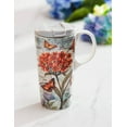 thumbnail image 2 of Evergreen Ceramic Travel Cup w/box, 17 OZ., Botanical Floral with butterflies, 2 of 7