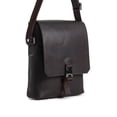 thumbnail image 4 of VELEZ Dark Brown Top Grain Leather Bag For Men Small Vintage Crossbody Purse, 4 of 5