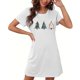 thumbnail image 1 of Camisón corto de talla grande para mujer, camisón de manga corta con estampado de pecho a la moda, camisón para mujer, 1 of 5