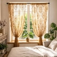 thumbnail image 3 of Lilixerw Rod Pocket Sheer Curtain Decoration, Vintage Oval Floral Pattern Window Drape, for Living Space, Rest Room and Indoor Window Layout, Household Interior Ornament, 55.12x39.37 inch, 3 of 6