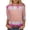Hot Pink, variant on Lilgiuy Women's Fashion Printed T-shirt Mid-length 3/4 Sleeves Blouse Round Neck Casual Tops for Birthday Party Club