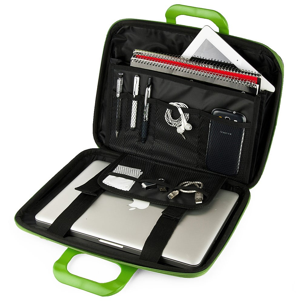 Laptop Carrying Case – Mini Briefcase Style Protective Case with Handle & Shoulder Strap for 10", 13" & 15" Laptops, Tablet & Chromebook Travel Case
