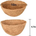 thumbnail image 2 of Casewin 4 PCS 10 Inch Round Coco Liners Hanging Basket,Natural Replacement Coconut Fiber Liner for Garden Flower Pot Vegetables Herbs, 2 of 7