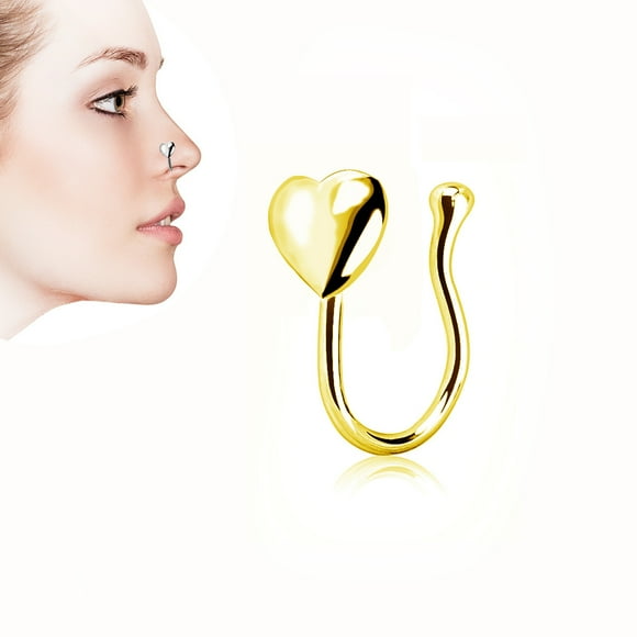 Piercing jewelry love nose stud nose ring, gold