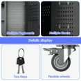 thumbnail image 5 of GangMei Metal Storage Cabinet with Hanging Rod and Pegboards,62" H Top Workbench Mobile Tool Chests Garage Cabinets with 4 Wheels,Tool Cabinets for Home,Office,Shop，Assembly Required, Black, 5 of 7