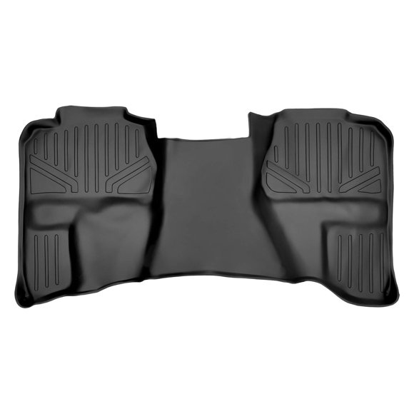 MAXLINER Floor Mats 2nd Row Liner Black for 2007-2013 Silverado/Sierra 1500/2500/3500 HD Extended Cab