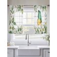 thumbnail image 4 of Spring Botanical Sheer Curtains 54 Inch Length 2 Panels Set, Watercolor Floral Butterfly Country Wood Gray Voile Window Treatment Rod Pocket Short Kitchen Curtains Drapes for Bedroom 52"x54"x2, 4 of 7