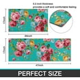 thumbnail image 2 of Kitchen Mats for Floor Set of 2 Pieces Kitchen Rugs and Mats Non Skid Washable Kitchen Floor Mat (Floral, 17"x47"+17"x30"), 2 of 7