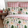 thumbnail image 4 of Levtex Home - Nutcracker Duvet Set - King Cover (106x94in.) + Two Shams (20x36in.) - Red White Green Brown - Reversible - Cotton, 4 of 5