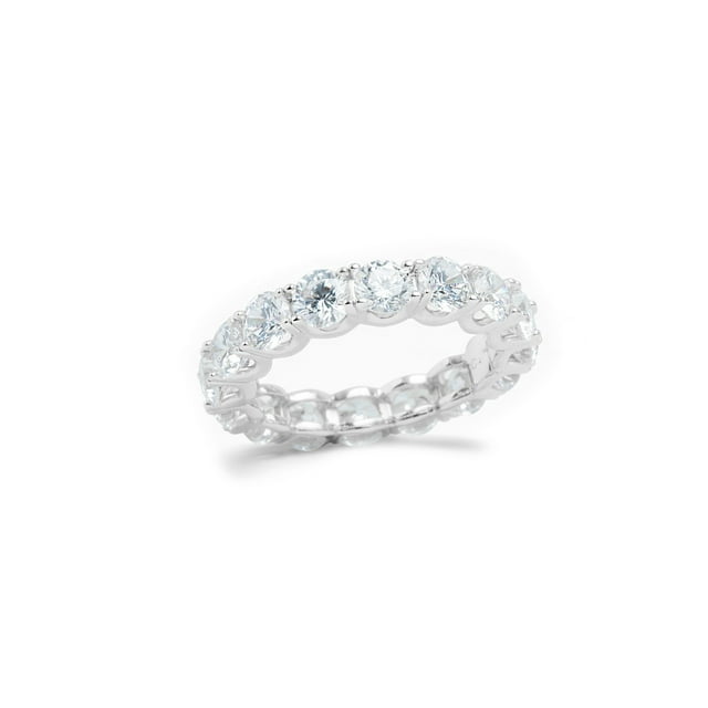Bague Éternité Ronde Brillante en Platine