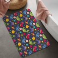 thumbnail image 2 of DarkBlue Dinosaurs InSpace Pattern Bathroom Rugs Mat,Non Slip Microfiber Bathroom Rug,Rubber Backing,Soft Bathroom Mats for Bathroom Floor,Tub and Shower,20x32in(50x80cm), 2 of 5