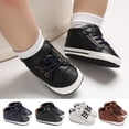 thumbnail image 2 of 1 Pair Toddler Shoes Anti-slip Fastener Tape Faux Leather All Match Shoelaces Shoes for Learning Walking, 2 of 8