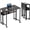 Black, variant on M optimized 31.5" Folding Desk Small Rolling Desk with Storage Shelf, Computer Table for Small Spaces, Space Saving Sofa Table with Wheels for Home Office, Study, Easy Assembly