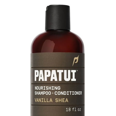 Papatui Nourishing Men's Shampoo and Conditioner 2-in-1, Vanilla Shea, 18 oz