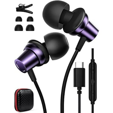 USB C Earbuds for iPhone 16 15 Pro Max, Type C Headphones with Microphone, Wired Earphone for Samsung S25 S24 FE Galaxy Tab S10 Ultra,Noise Canceling HiFi Corded in-Ear Headset for Pixel 9