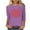 Purple, variant on Women's Valentine's T-Shirt Three Quarter Sleeve Bow Print Crewneck Top for Romantic White S