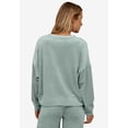 thumbnail image 2 of Ellos Plus Size Boxy Velour Lounge Sweatshirt, 2 of 2