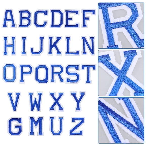 UPGRATOR 26Pcs Iron on Letter Patches for Decoration on Pants Backpack and Clothing