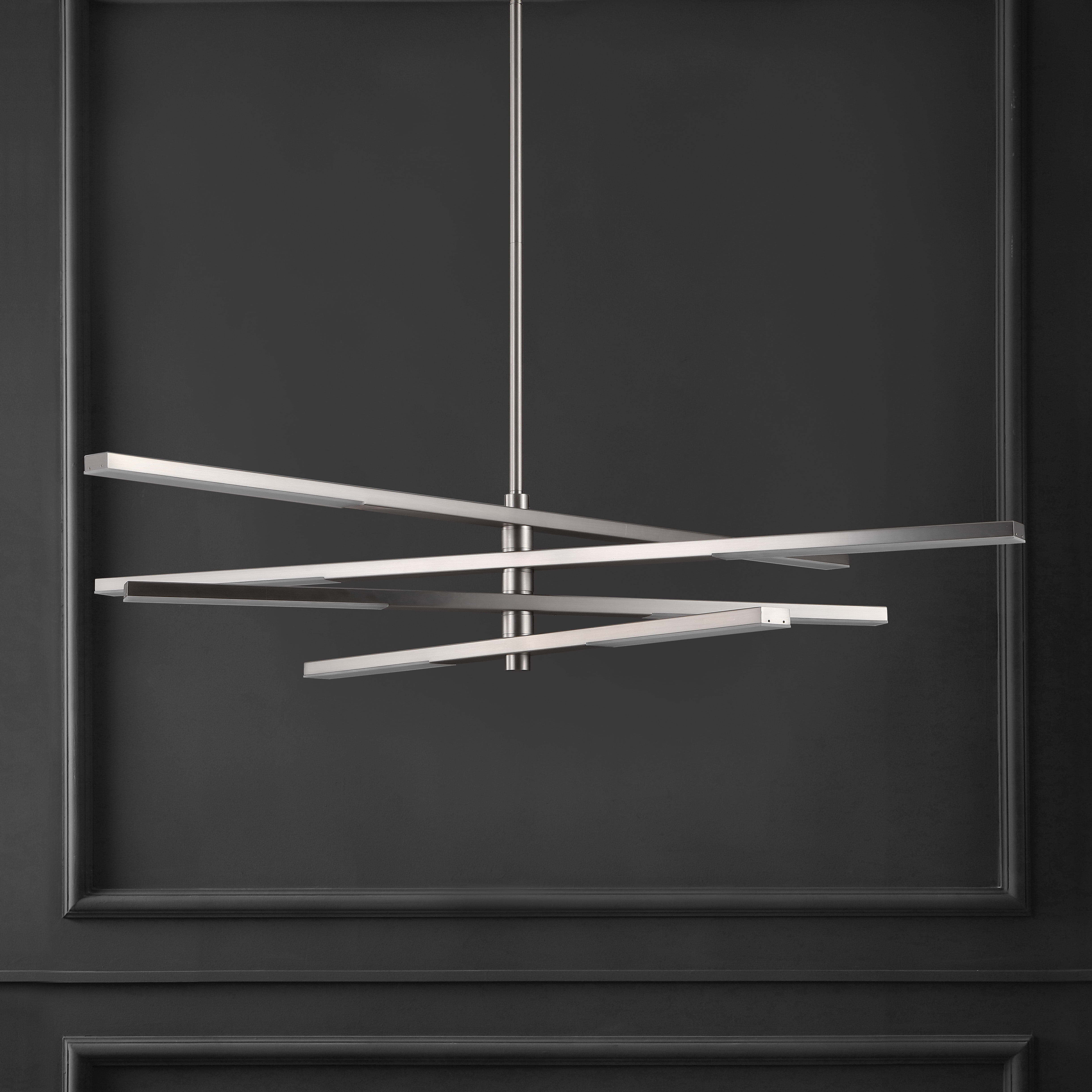 Safavieh Oswalt 8-Light Modern Nickel Chandelier