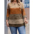 thumbnail image 4 of Weardear Plus Size Tops for Women 3/4 Sleeve Henley Button Down Neck Tunic Top Dressy Casual Blouses, 4 of 5