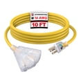 thumbnail image 1 of Cable de extensión EP 3 metros con luz para exteriores, 3 tomacorrientes, 14/3 SJTW, 1 of 7