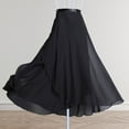 thumbnail image 6 of Women Ballet Dance Skirt Asymmetric Long Dance Skirt Chiffon Wrap Skirt with Tie Waist Skate Over Scarf Skirt Dancewear, 6 of 9