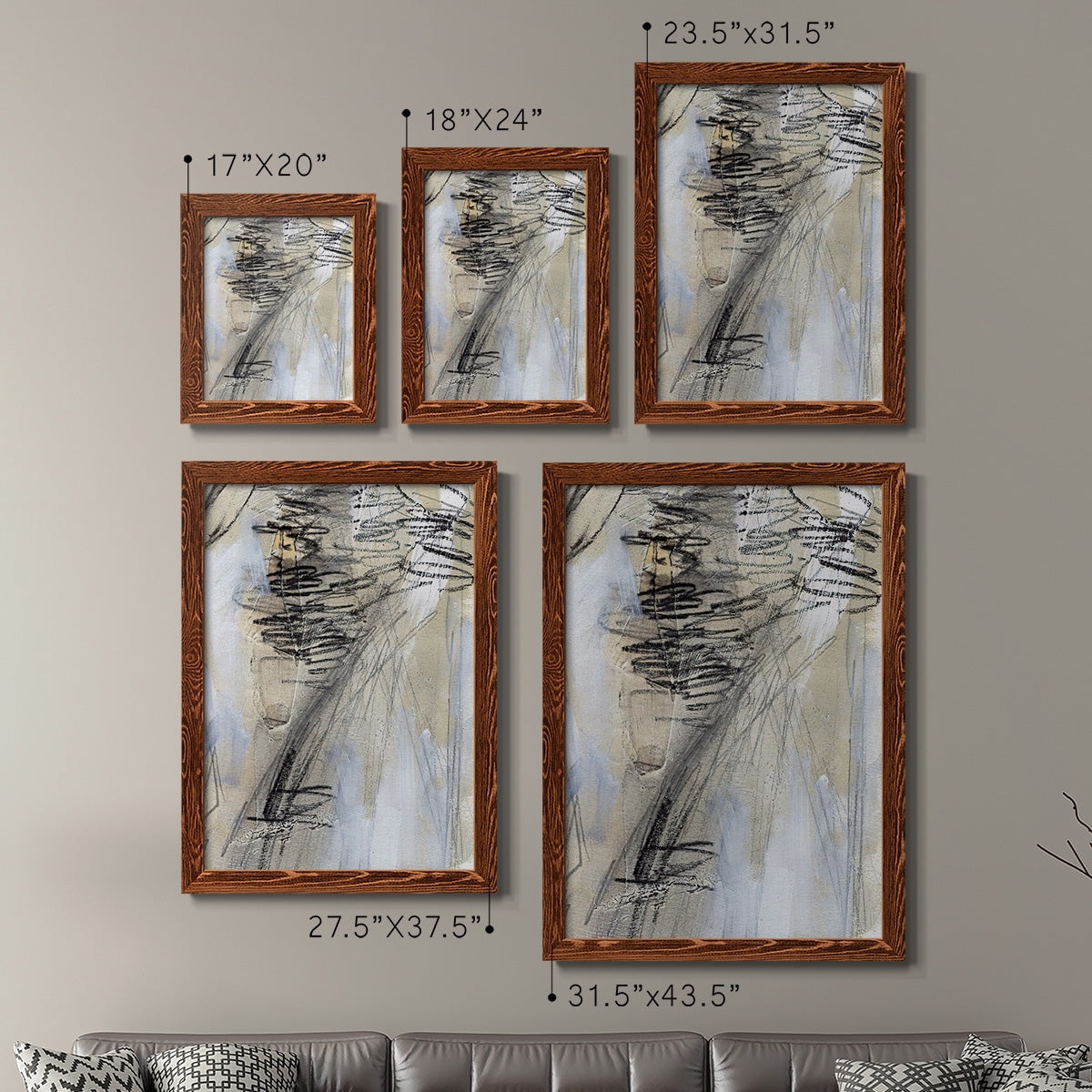 Masked Notes V - Premium Framed Canvas 2 Piece Set - Ready to Hang