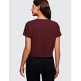 thumbnail image 2 of CRZ YOGA Women's Pima Cotton Workout Short Sleeve Shirts Loose Athletic Crop Tops Casual T-Shirt, 2 of 4