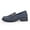 Blue, variant on Women's Stylish Slip-On Loafers Wide Width Walking Shoes with Leopard Print and Decorative Metal Buckle Casual Work Flats for All-Day Comfort